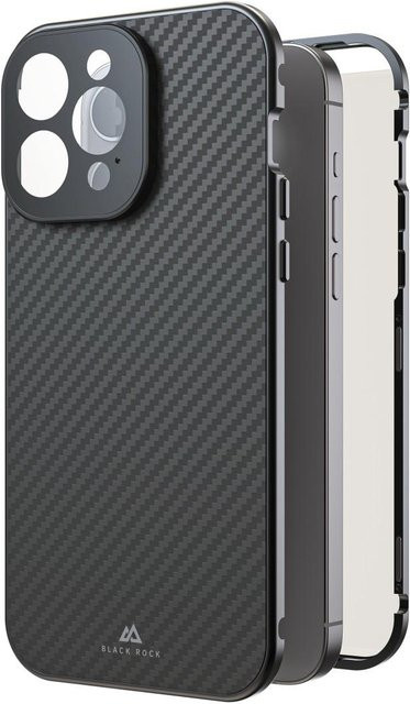 Apple iPhone 15 Pro Max Handyhülle Cover 360° Glass in Real Carbon Black - Bild 1