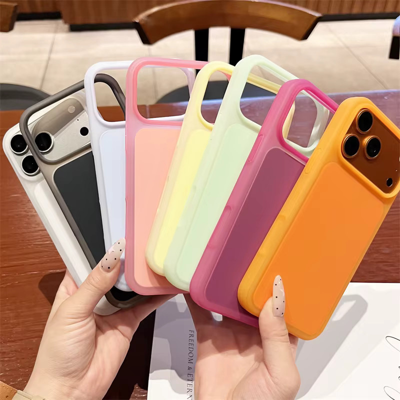 SUNWARD Stoßfeste Silikon Schutzhülle für Apple iPhone 17 16 15 Pro Max in Pink mit mattem Candy Jelly Finish - Bild 5