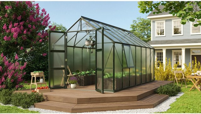Vitavia Gewächshaus Olymp 11500 HKP Smaragd mit Polycarbonat-Verglasung und Vorzugsset - Bild 1