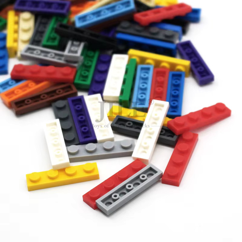 jile Moc-Fliesenplatte 1x4, Bausteine, 100-teiliges Set, Blau, Bunt / Mehrfarbig - Bild 3