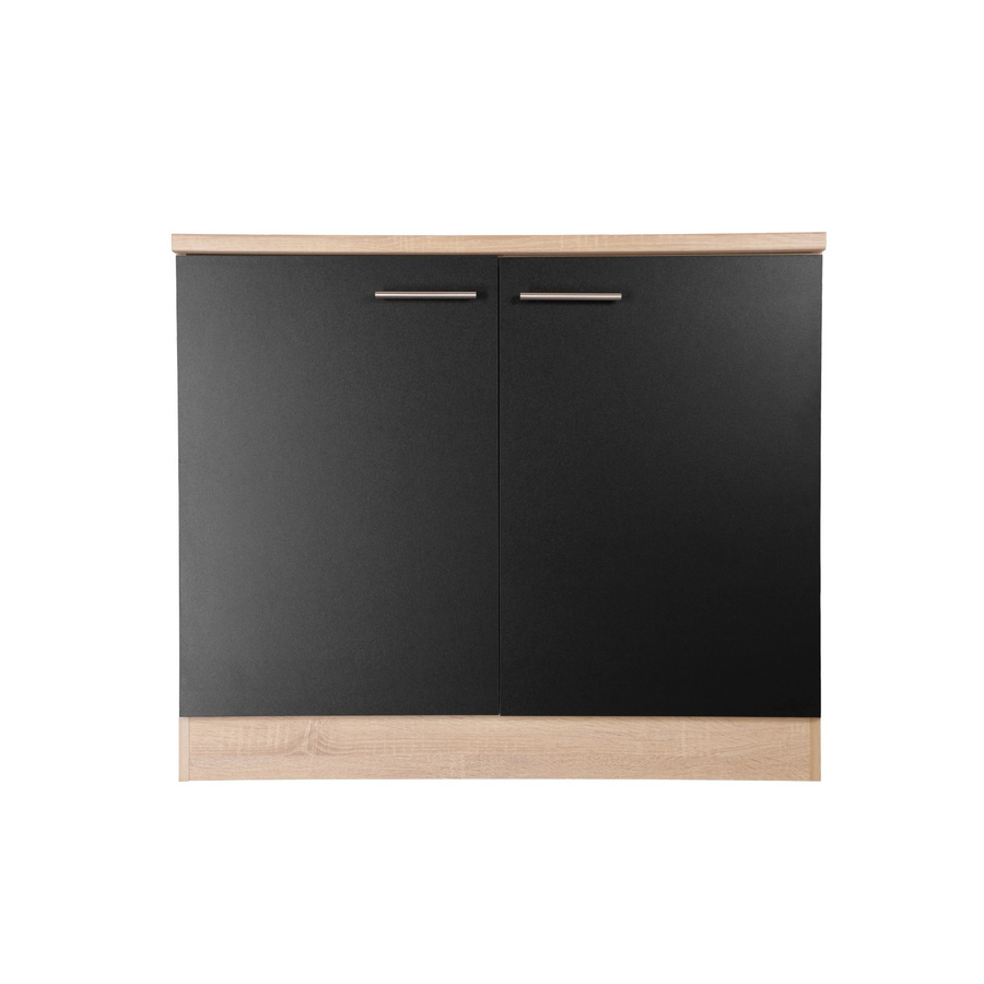 Respekta Küchen-Spülenunterschrank Merle in Schwarz, B/H/T: 100 x 84,8 x 60 cm - Bild 2
