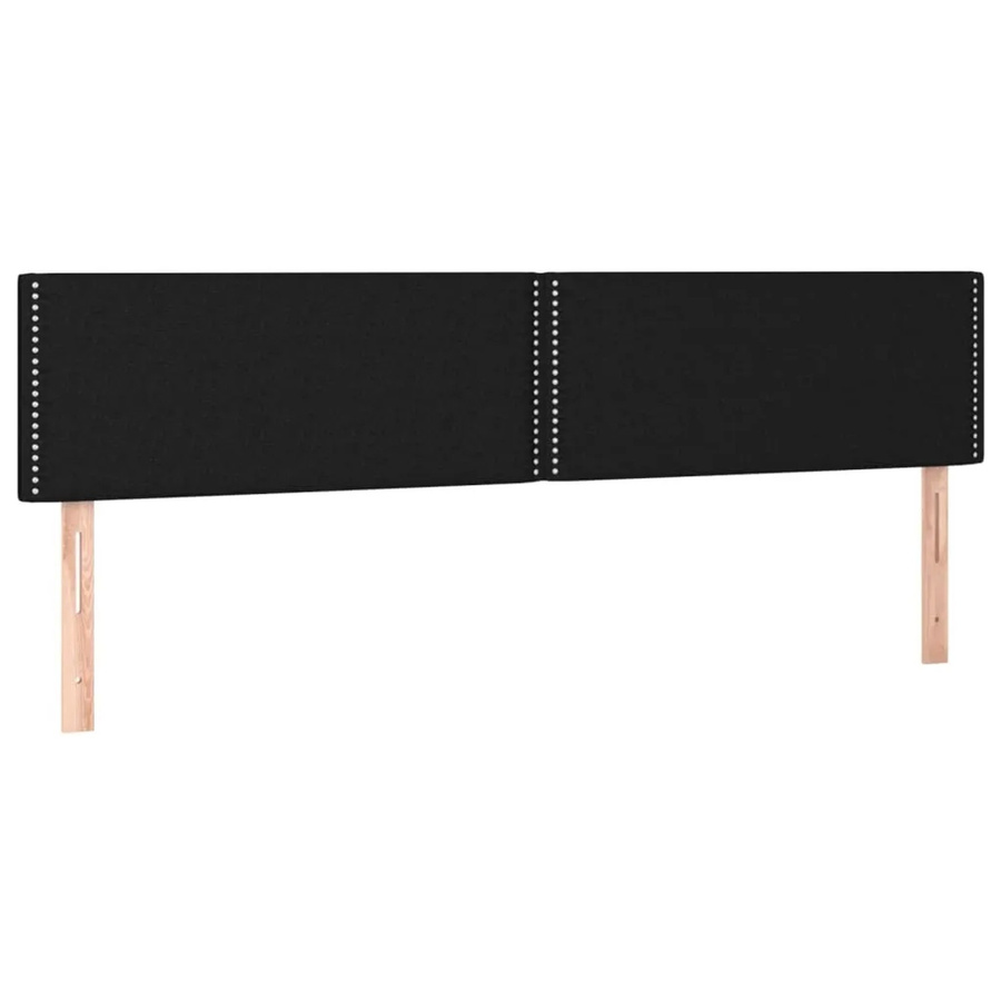 vidaXL LED Kopfteil Schwarz mit USB-Ladeport und integrierter Beleuchtung, Stoff, B/T/H: 180 x 5 x 78-88 cm - Bild 2