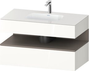 Duravit Einbauwaschtisch-Möbel-Set Qatego in Weiß, B/T/H: 100 x 55 x 60 cm - Bild 1