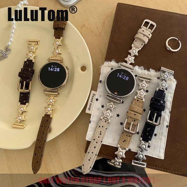 LuLuTom Uhrenarmband Leder, Perle, Gold, Unisex - Bild 1