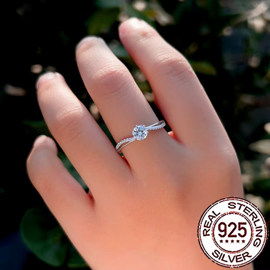 CWWZircons Ringe, 925 Silber, Zirkonia, Damen - Bild 5