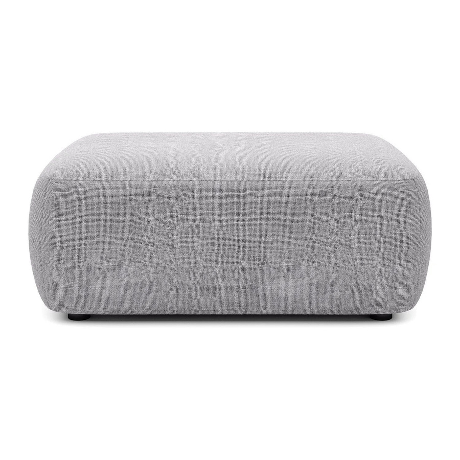 Sitzhocker Daviso Vente-unique in Hellgrau, B: 100 cm, H: 38 cm, T: 68 cm - Bild 2