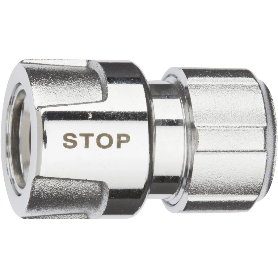 Geka plus Schlauchstück Stecksystem aus Messing mit Wasserstopp, 13 mm (1/2 Zoll), Silber - Bild 2