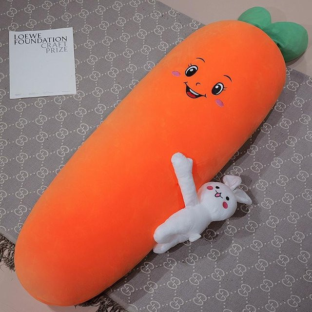 Karotte Mais Plüschtier, Karottenkissen, Puppen, Stofftiere, 100cm, ab 14 Jahren - Bild 1