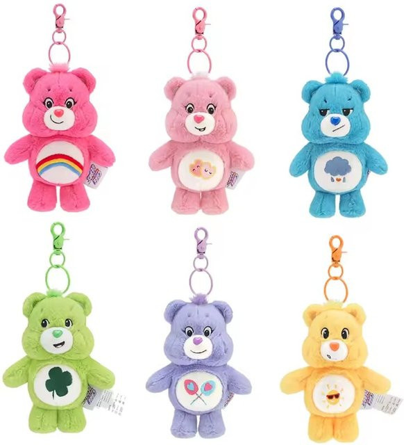 Care Bears Regenbogen-Liebesbär, Plüsch-Schlüsselanhänger, Plüschtier - Bild 1
