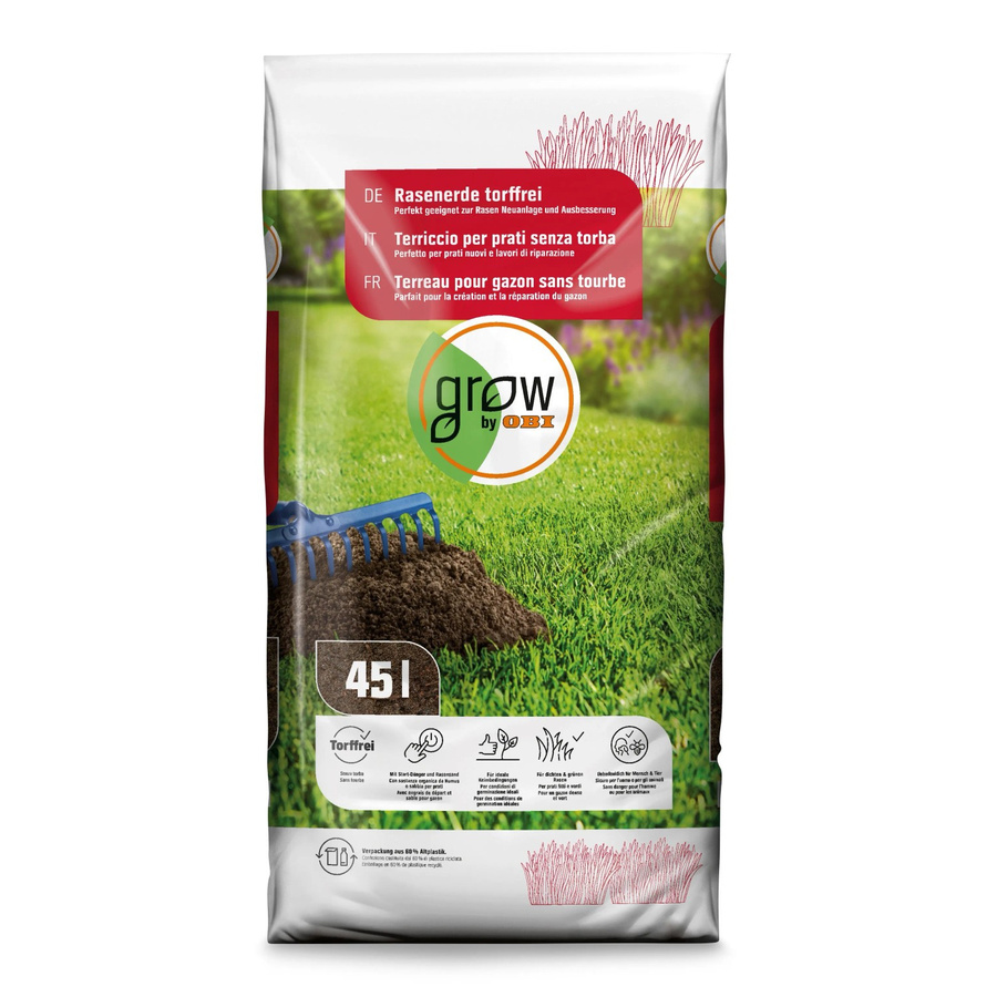 GROW by OBI Rasenerde torffrei mit Sand 45 kg - Bild 2