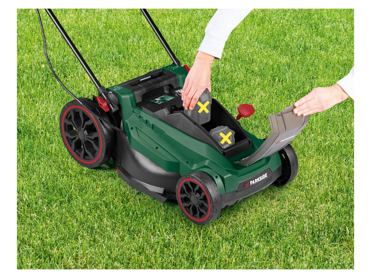 PARKSIDE Akku-Rasenmäher PARM 41 A1 in Grün mit Mulchkit und Fangkorb - Bild 2