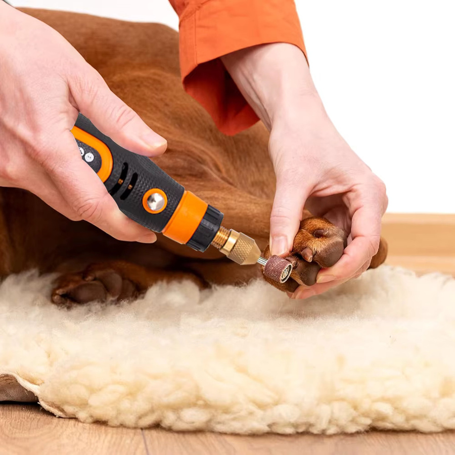 Mini USB Wireless Handheld Bohrmaschine als Akku-Drehwerkzeug in Orange für Gravurarbeiten an Holz, Metall und Glas - Bild 4