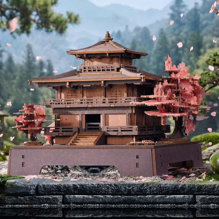 Rolife Sakura-Pavillon, 3D Holzpuzzle, Modellbausatz - Bild 4