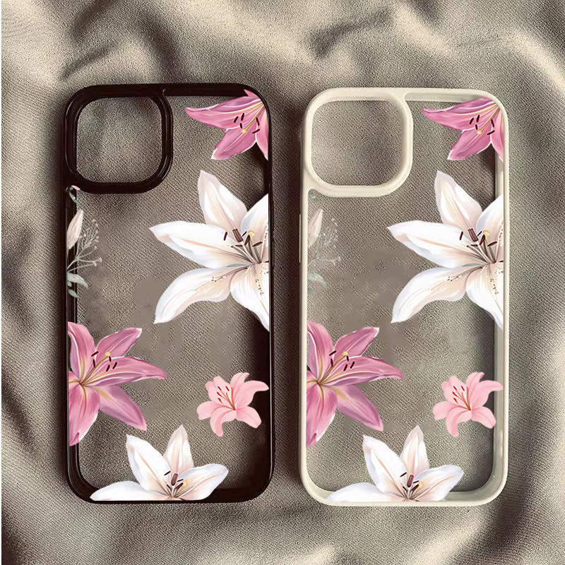 Transparente Handyhülle mit Lilien-Blumenmuster für Samsung Galaxy S26 Ultra, S25 FE, S24, S23, A56, A55, A54, A53, A52, A35, A34, A16, A15 und S21 - Bild 1