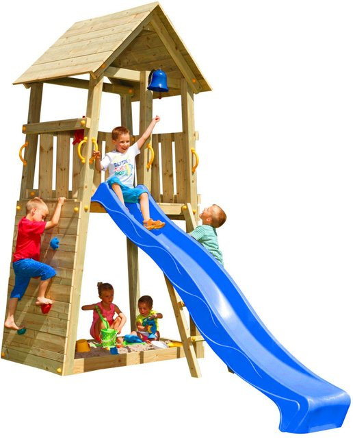 Spielturmking Spielturm BELVEDERE mit Rutsche, Blau - Bild 1