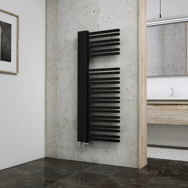 Schulte Design-Heizkörper Bologna Anthrazit Version Links B: 121 cm, H: 50 cm - Bild 1