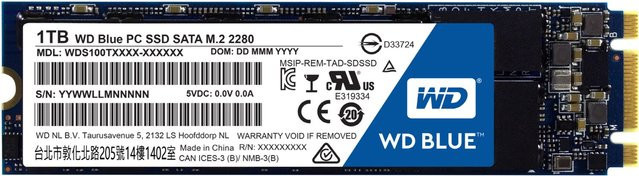 Western Digital WD Blue NVMe M.2 SSD 1TB Blue - Bild 1
