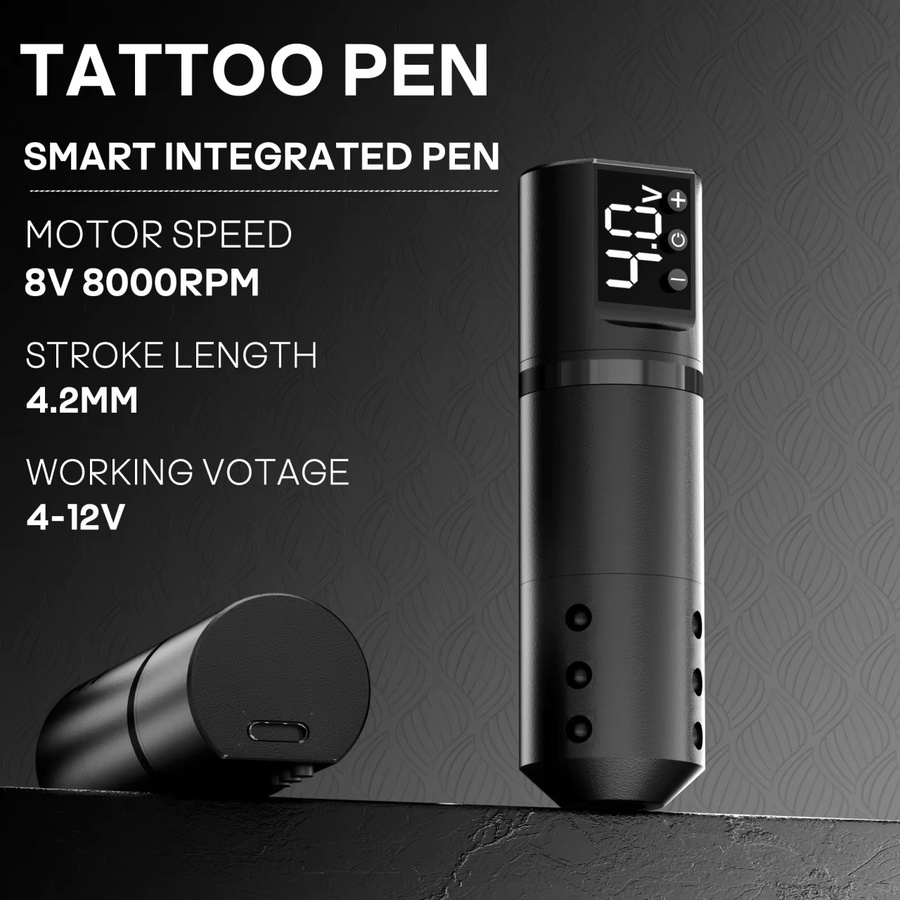 POSEIDON Tattoo Pen Kit für Permanent Make-up, Schwarz - Bild 2