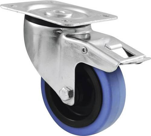 Roadinger BLUE WHEEL 30004007 Lenkrolle in Blau mit Chrom- und Stahl-Elementen - Bild 1