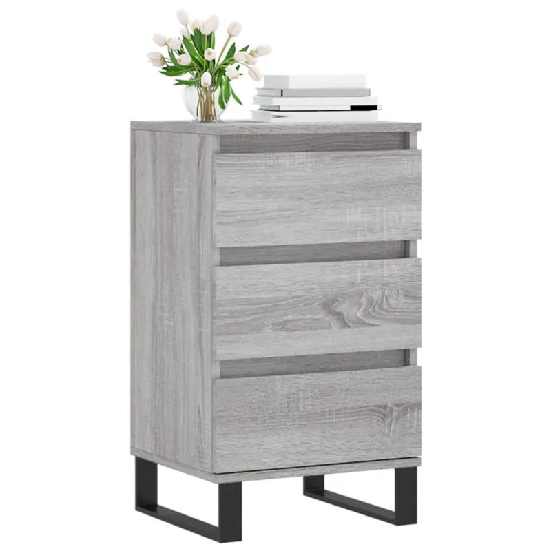 Vidaxl Kommode Modern in Grau aus Holzwerkstoff und Metall, B/T/H: 40 x 35 x 70 cm - Bild 5