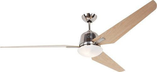 CasaFan Eco Aviatos 162 BN-AH Deckenventilator mit Beleuchtung und Fernbedienung, Farbe: Chrom gebürstet, Durchmesser: 162 cm, Höhe: 36,5 cm - Bild 1