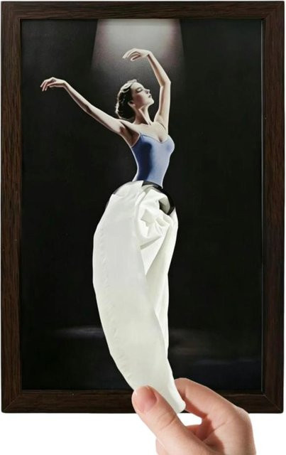Senmhoo Ballett Taschentuchbox aus Holz in Braun für Schreibtisch und Büro, B/T/H: 19,8 x 12,8 x 9,6 cm - Bild 1