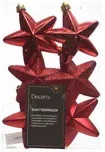 DECORIS Christbaumschmuck Stern in Rot, 6er Packung - Bild 1