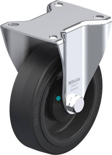 Blickle Bockrolle 737645 BK-POEV 125KAD-1 in Schwarz aus Stahl mit 125 mm Rad-Durchmesser und 250 kg Tragfähigkeit - Bild 1