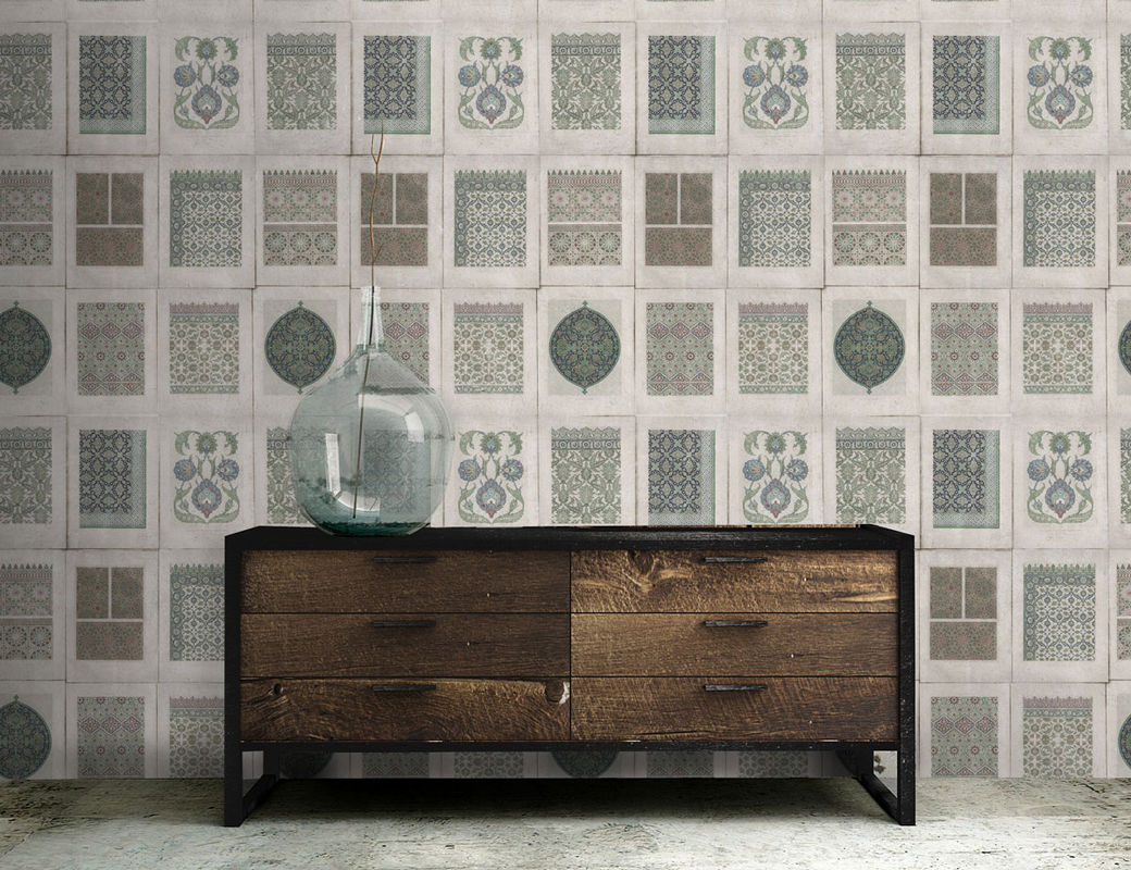 MINDTHEGAP Mural Wallpaper Arabesque WP20075 in Grün und Multicolour mit geometrischem Orient-Design - Bild 2