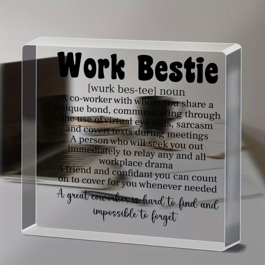 Transparentes Acryl-Schreibtischschild als dekoratives Büro-Geschenk für Kollegen und Mitarbeiter - Bild 2