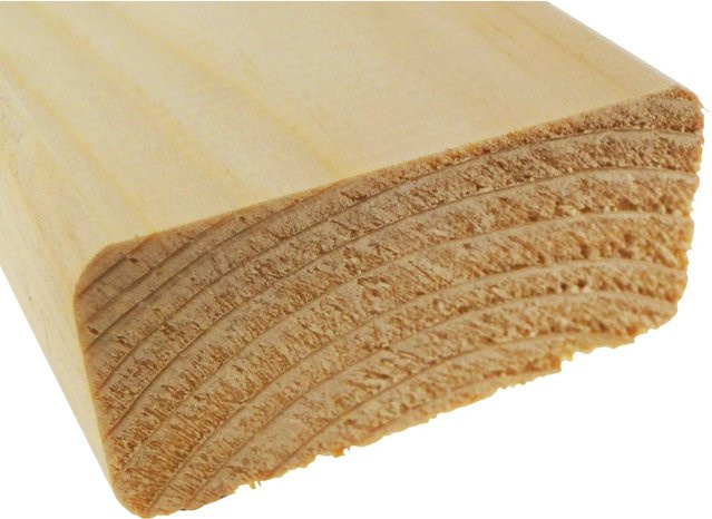 Döllken Profiles Banklatte aus Fichte, braun/beige, H x B x T: 58 x 28 x 2400 mm - Bild 1
