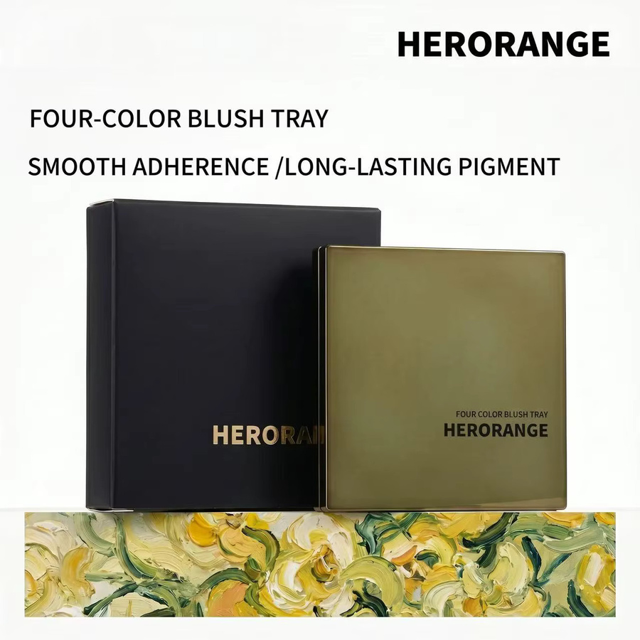 Herorange Rouge-Palette, Vier Farbtöne, Matte Cremige Textur - Bild 5