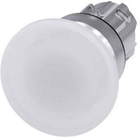 Siemens Pilzdrucktaster 3SU1051-1BD60-0AA0 in Weiß mit IP66 IP67 IP69/IP69K Schutzart - Bild 1