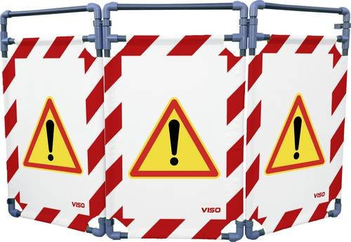 VISO Absperrband Gefahr in Weiß aus Edelstahl - Bild 1