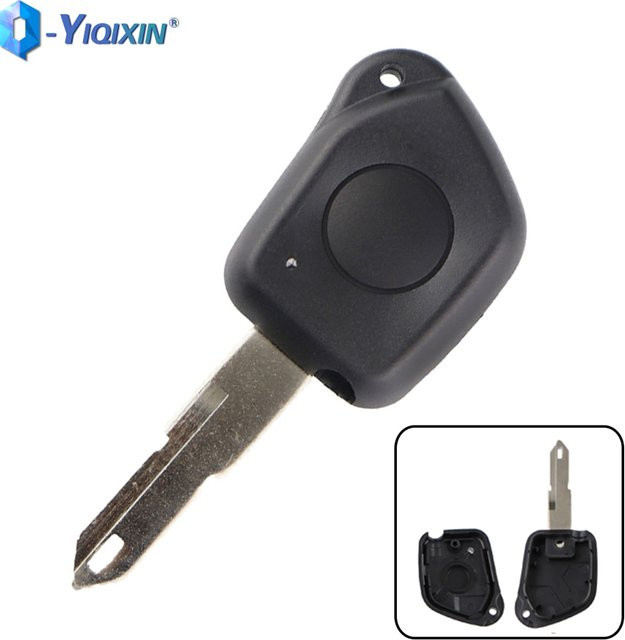 YIQIXN Ersatzgehäuse für Peugeot 106 205 206 306 405 406 Fernbedienung Autoschlüssel in Schwarz, 1-Tasten-Schlüsselabdeckung ohne Logo, Ersatz für NE73, ungeschnittene Klinge - Bild 1