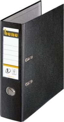 bene Kunststoff-Briefordner Hebelordner schwarz Rückenbreite: 8 cm - Bild 1