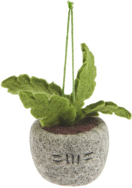 Rico Design Filz Blumentopf Tabletop in Grau mit Höhe: 12,0 cm und Durchmesser: 6,5 cm - Bild 1