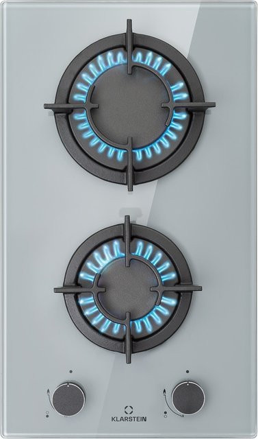 Firetale 2-flammiges Gaskochfeld aus Aluminium für Erdgas und Propangas in Grau inklusive Schlauch und Druckminderer - Bild 1