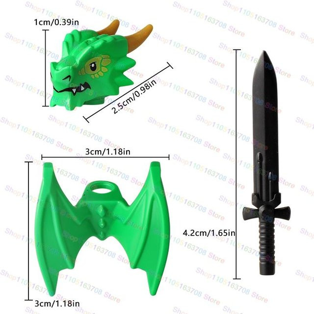 Linyi toy Bausteine Mittelalterlich Ritter Fantasiewesen 6–12 Jahre - Bild 1