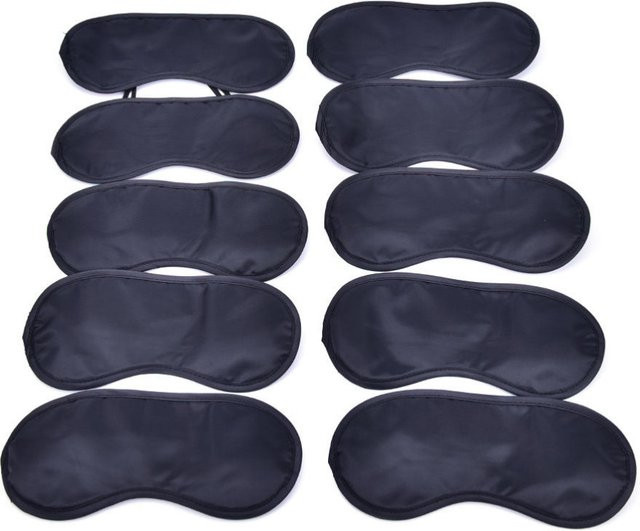 Augenmaske, Schwarz, Unisex, 10er Set - Bild 1