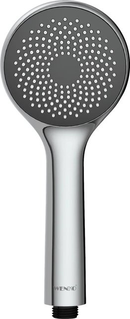 Wenko Duschkopf Watersaving in Chrom, quadratisch, Handbrause mit Regenfunktion und Anti-Kalk-Funktion, Breite: 9,5 cm, Tiefe: 9,5 cm - Bild 1