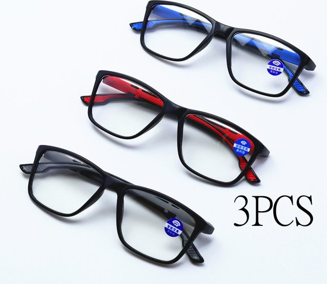 Lesebrille Unisex, Vollrand, Schwarz, Anti-Blaulicht - Bild 1
