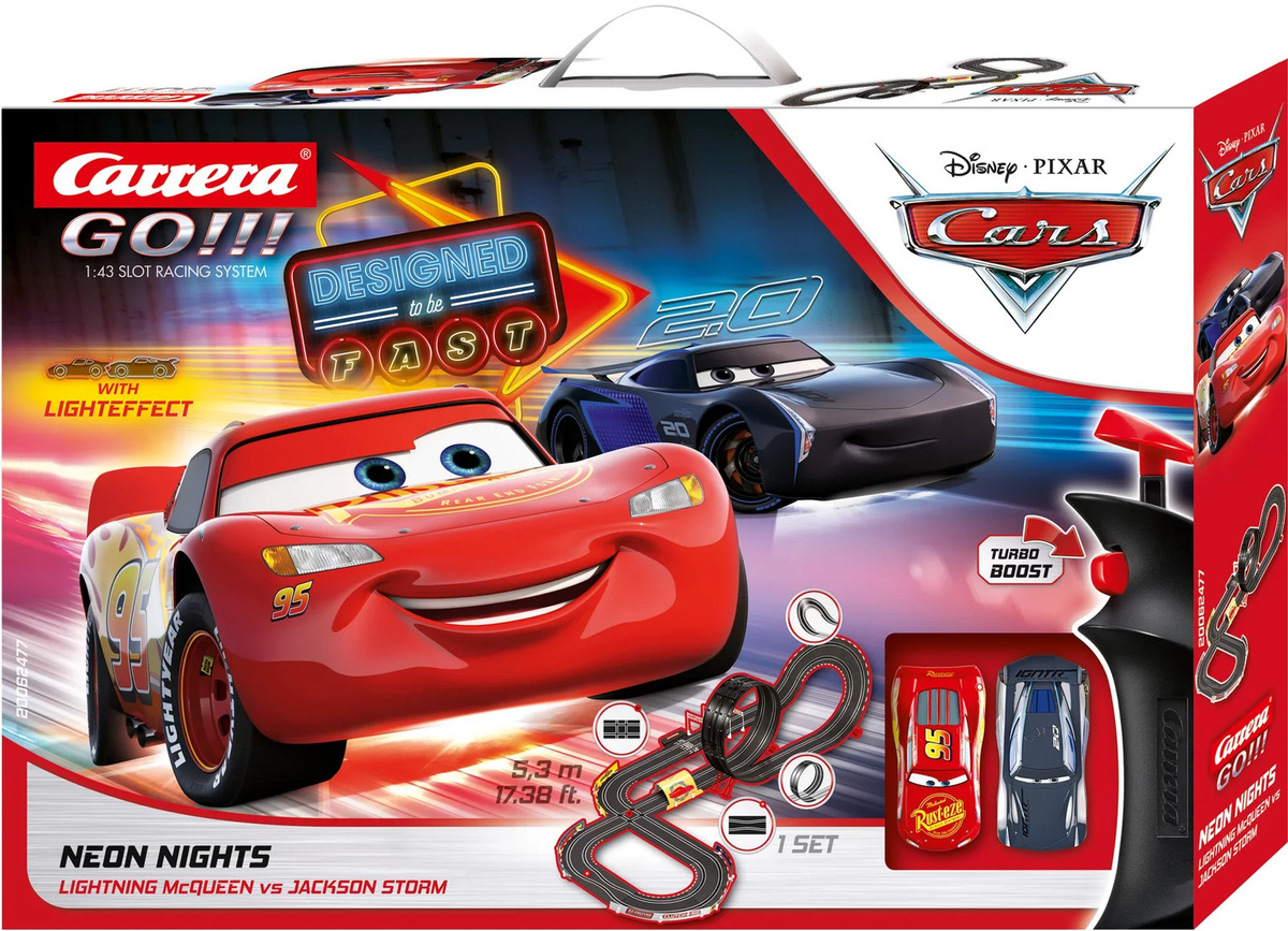 Carrera Disney Pixar Cars Neon Nights Rennbahn Set - Bild 1