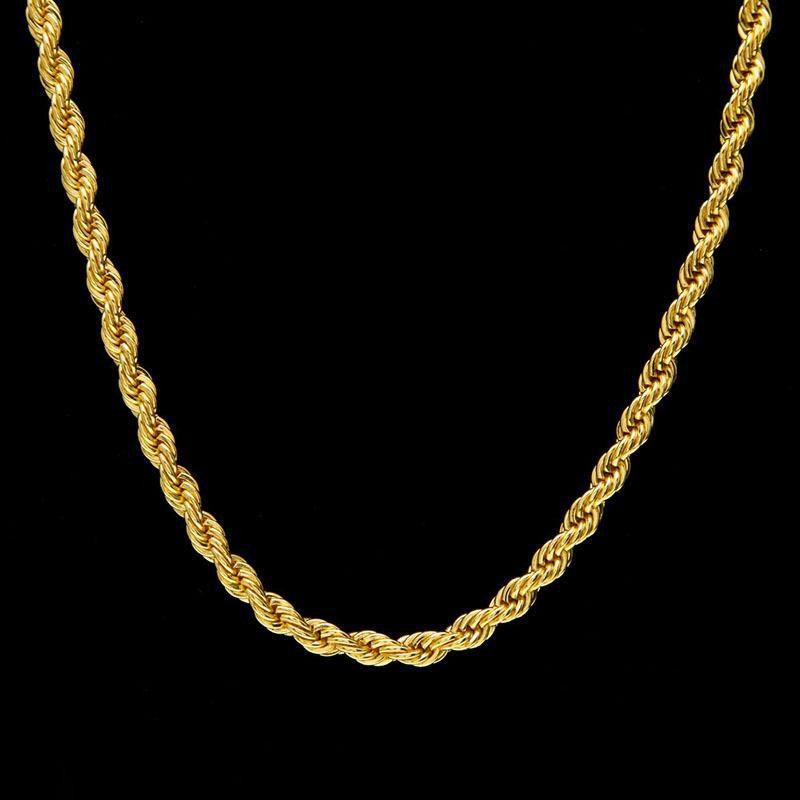 Halskette und Armband, 18 Karat vergoldet, Eisenlegierung, Unisex - Bild 2