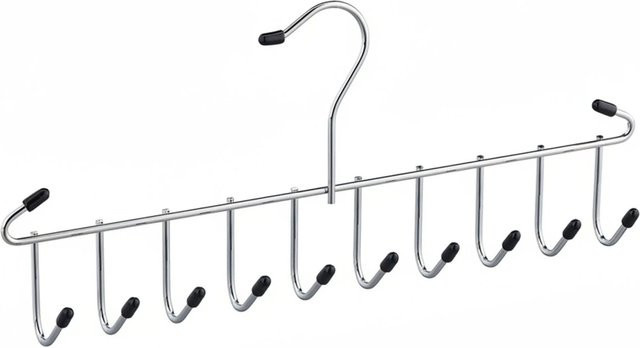Relaxdays Gürtelhalter aus Eisen und PVC in Silber und Schwarz, rutschfest, B/T/H: 35 x 15 x 4 cm - Bild 1