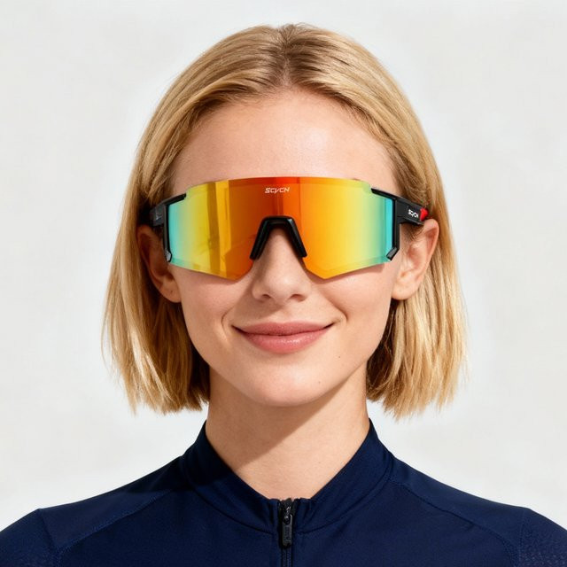 SCVCN Sportsonnenbrille, Vollrand, Kunststoff, Multicolor, Unisex - Bild 1