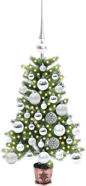 vidaXL Weihnachtsbaum Grün mit 150 warmweißen LEDs und Ständer, Höhe: 65 cm - Bild 1