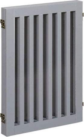 Relaxdays Absperrgitter 3-teilig aus MDF in Grau, verstellbar, B/H/T: 154 x 70 x 30 cm