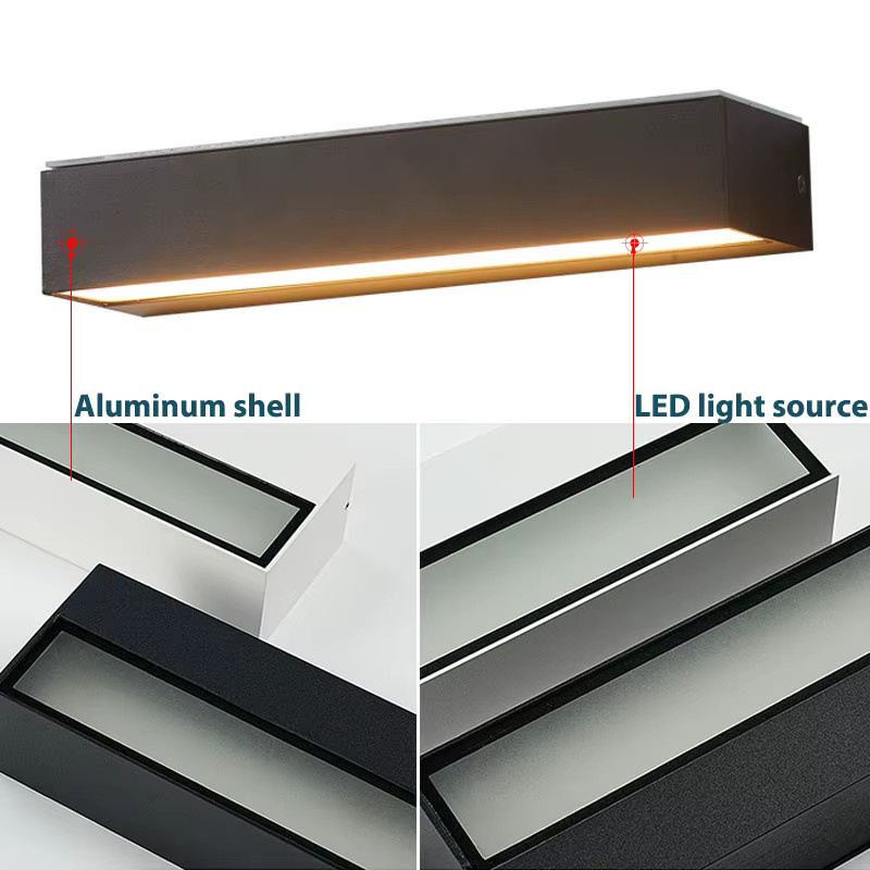IISINUO LED Außenwandleuchte aus Aluminium in Weiß, IP65 wasserdichte Wandlampe mit warmweißem Licht 3000K für Terrasse, Veranda und Garage - Bild 6