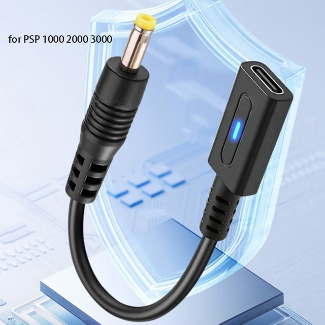 OULLX USB-C Ladekabel für PlayStation PSP 1000 2000 3000 Controller in Schwarz - Bild 1